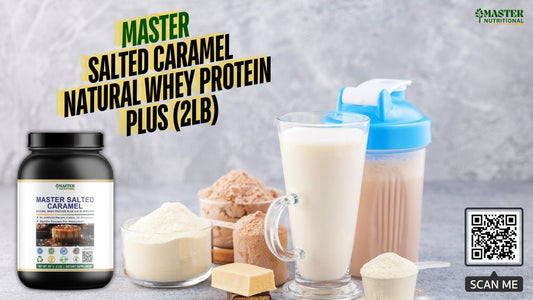 All-in-One Solution for Muscle Growth, Immunity & Digestion: Master Salted Caramel Natural Whey Protein Plus