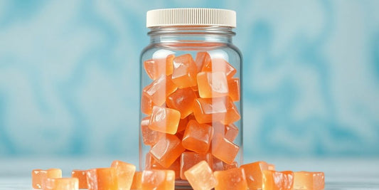 Collagen gummies with healthy skin and joints.