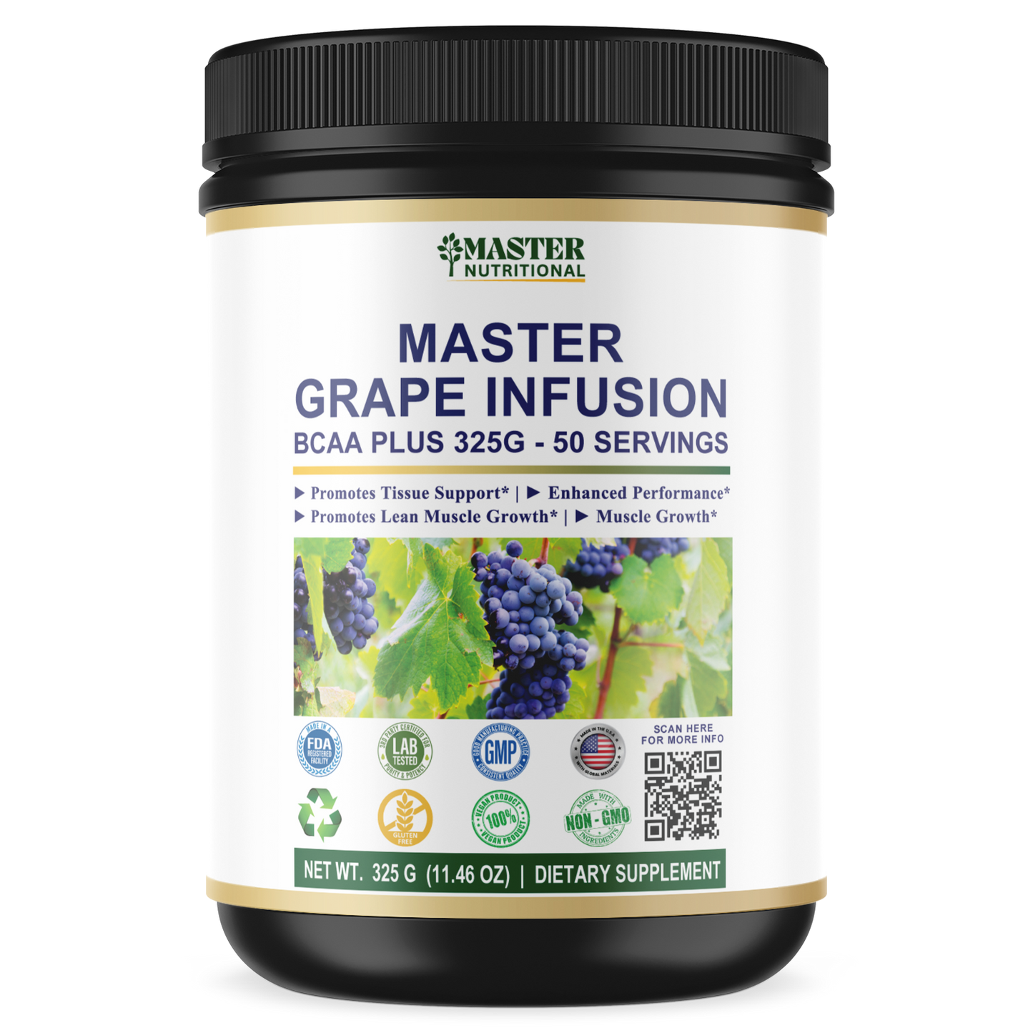 Master Grape Infusion BCAA Plus: Improve Your Gut Health, Fitness Journey, and Immunity