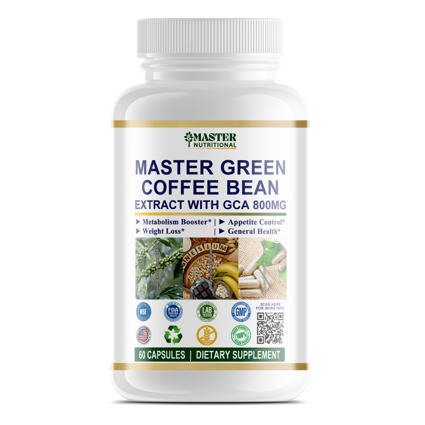 Master Green Coffee Bean Extract-Power of Green Coffee Antioxidants for Optimal Health