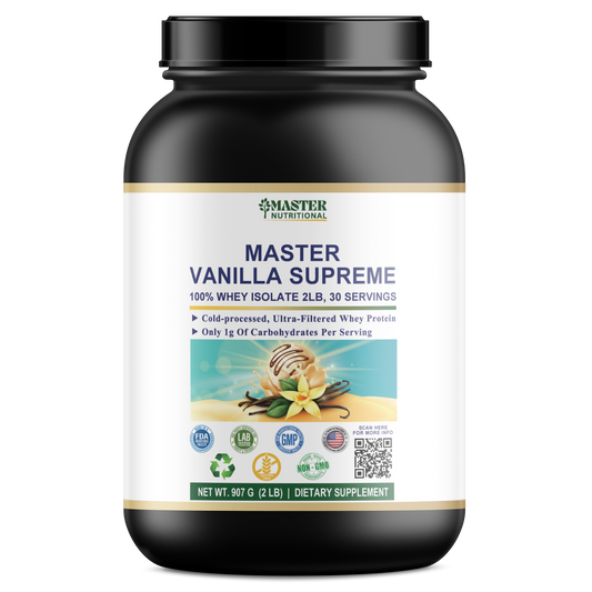 Master Vanilla Supreme 100% Whey Isolate: Amplify Your Workouts and Embrace a Fitter You
