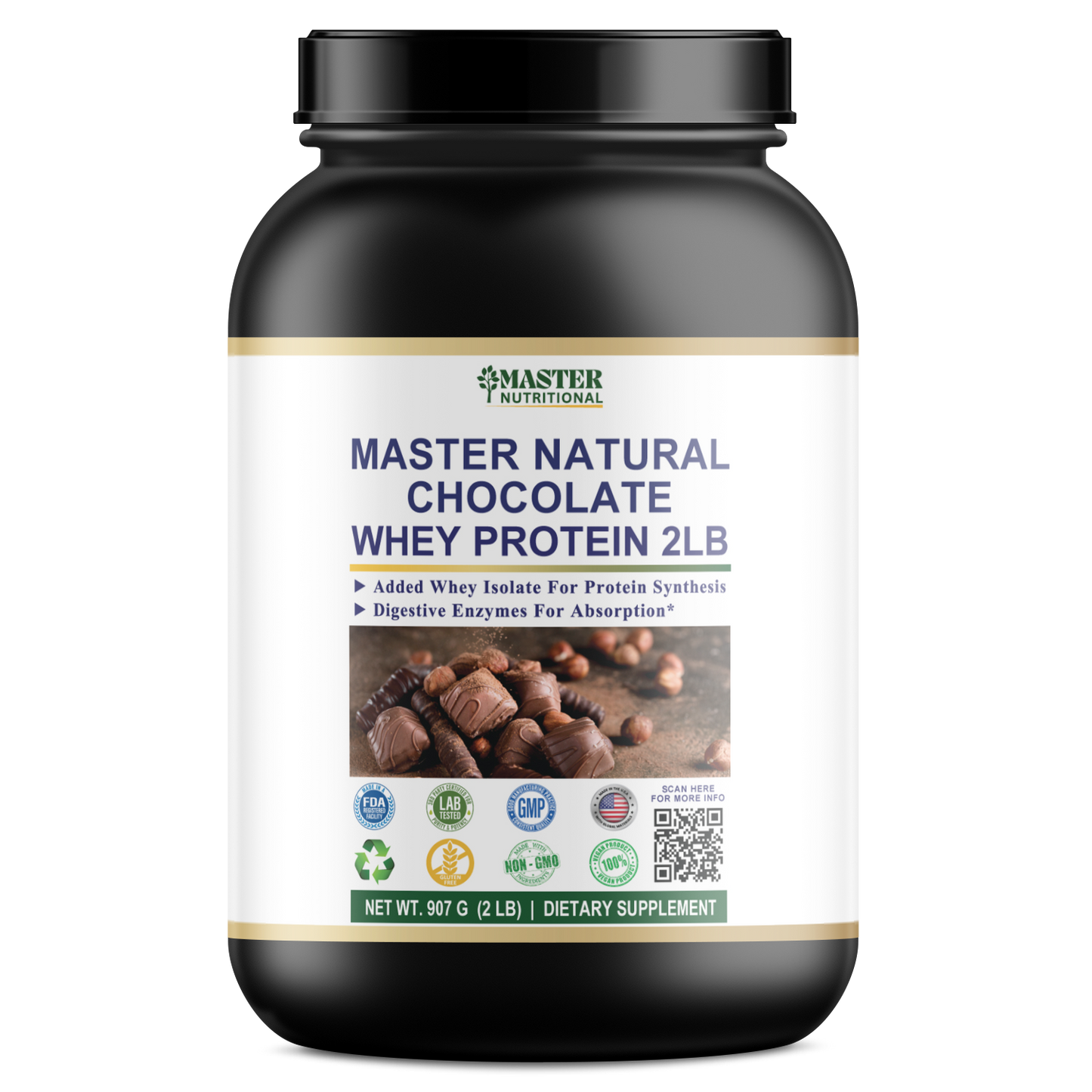 Master Chocolate Whey Protein 2LB: Dive into Fitness and Grow Muscles