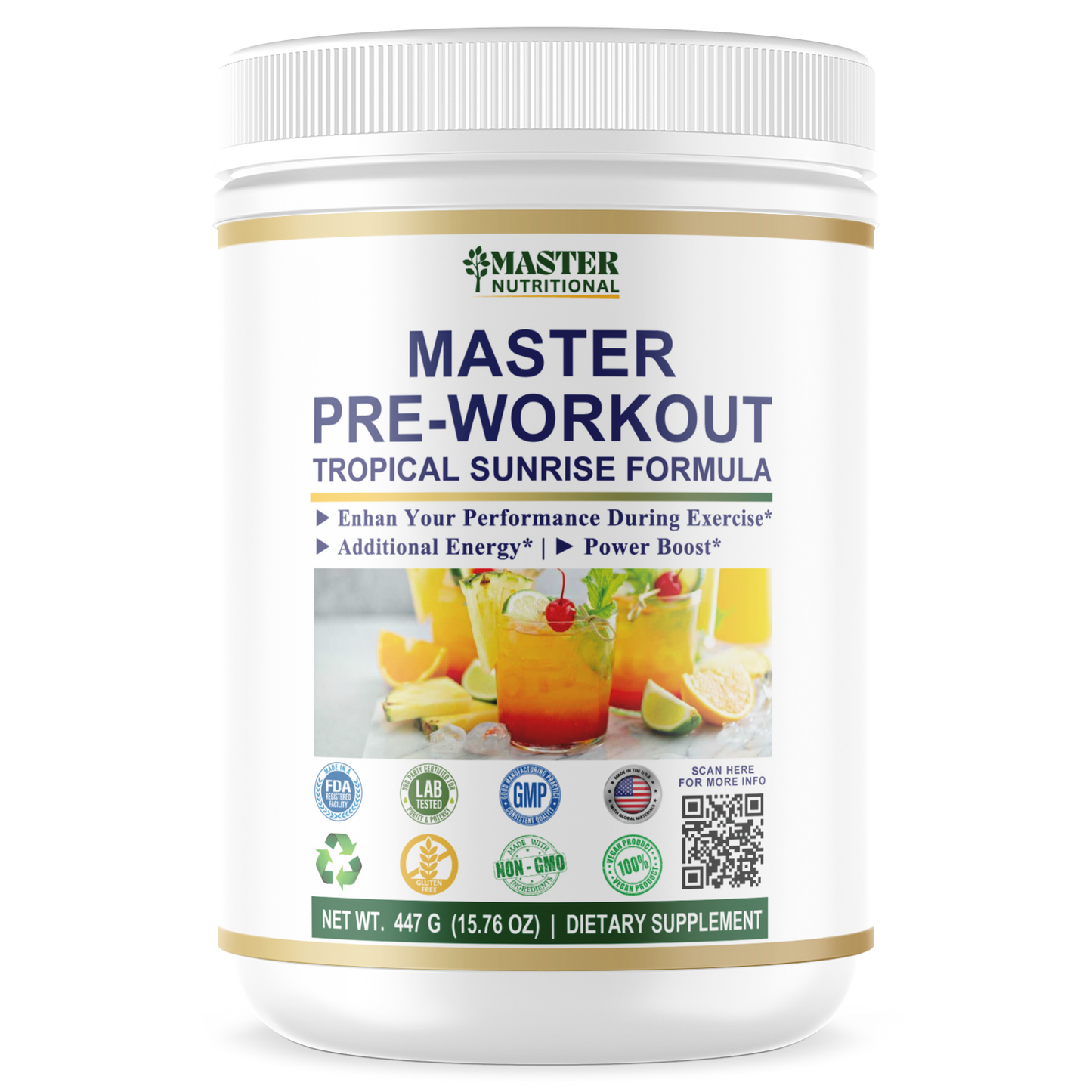 Master Pre-Workout Tropical Sunrise Formula - Your Ultimate Fitness Companion