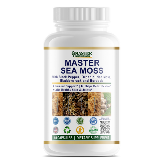 Master Sea Moss Capsules for Mental Clarity, Detox, Immune & Gut Health