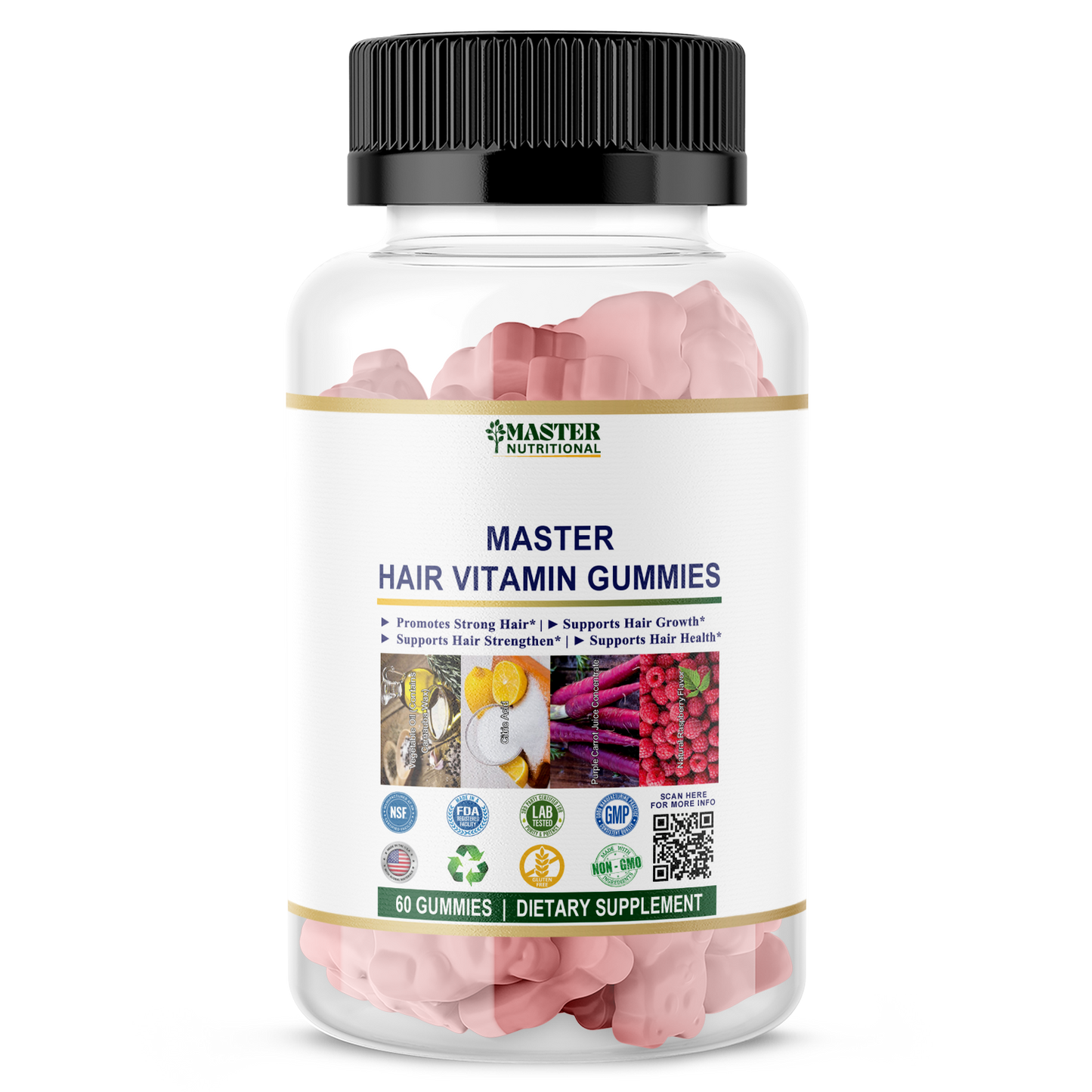Master Hair Vitamin Gummies - Premium Hair Solution for Perfect Strands
