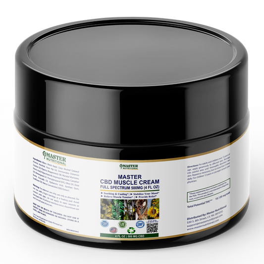 Master CBD Muscle Cream Full Spectrum 500mg(4 oz)- A Natural Solution for Soothing Relief