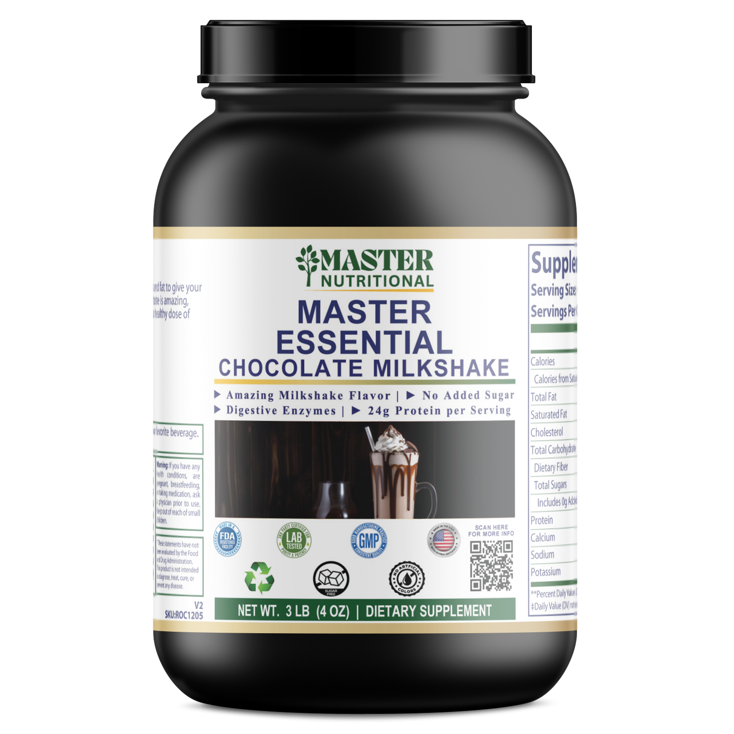 2.9lb Essential Meal Replacement Protein Chocolate Milkshake w/0% Added Sugar