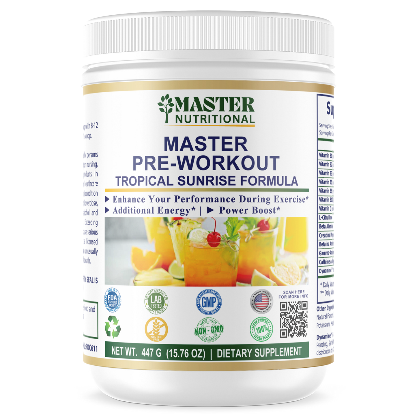 Master Pre-Workout Tropical Sunrise Formula - Your Ultimate Fitness Companion
