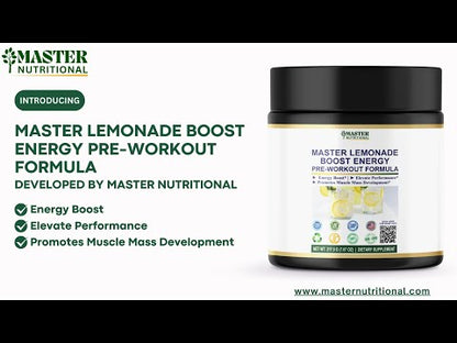Master Lemonade Boost Energy Pre-workout Formula: Power Up Your Energy Levels and Muscle Support