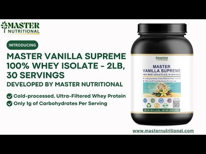 Master Vanilla Supreme 100% Whey Isolate: Amplify Your Workouts and Embrace a Fitter You