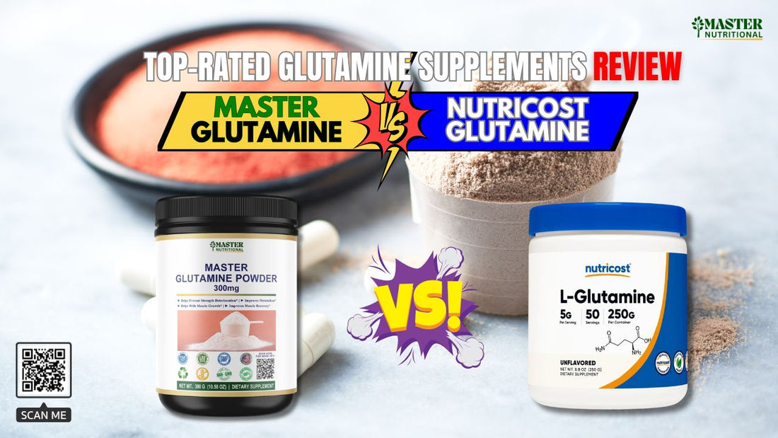 Amino L-glutamine Powder Review Nutricost L-Glutamine vs. Master Glutamine Powder