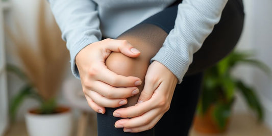 Person feeling relief from joint stiffness.