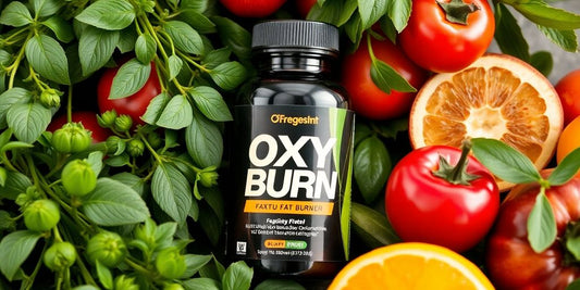 Oxy Burn Fat Burner bottle with natural ingredients.