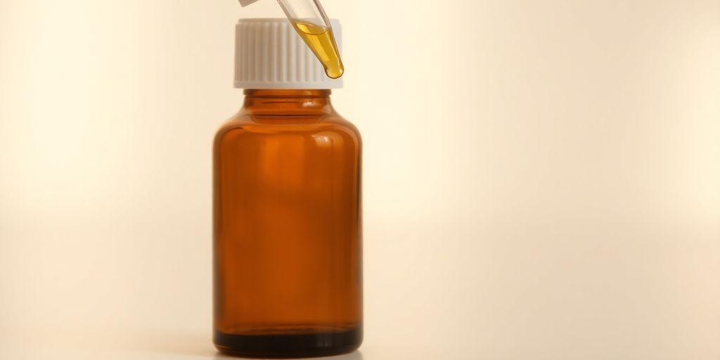 Vitamin D bottle with dropper and sun; healthy immune support.