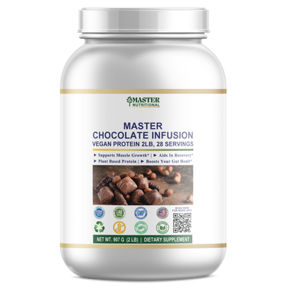 Master Chocolate Infusion Vegan Protein - Aims to Support Muscle Growth and Immunity