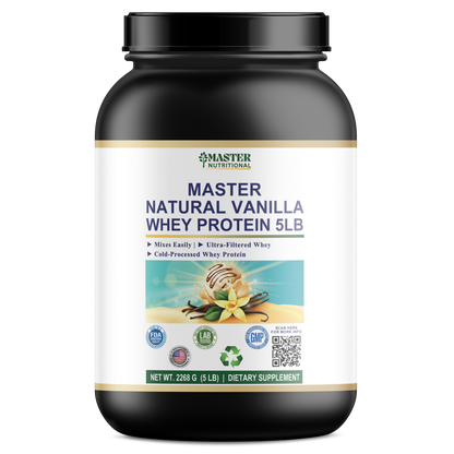 Master Natural Vanilla Whey Protein- Enhance Digestion, Metabolic Rate, and Immunity