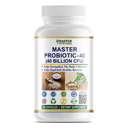 Master Probiotics - 40 Billion CFU - Improve Digestive Health and Enhance Your Performance