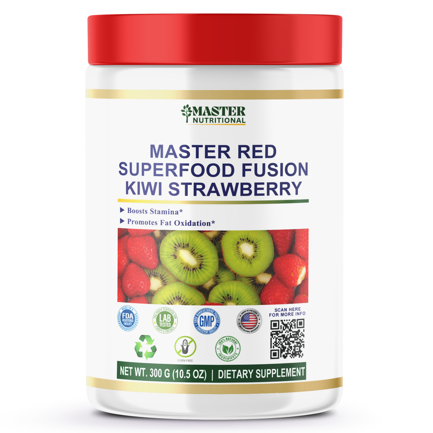 Get Master Red Superfood Fusion - Kiwi Strawberry to Support Your Immune System and Vitality