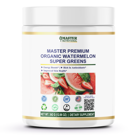 Master Premium Organic Watermelon Super Greens: Your All-in-One Immune, Energy & Detox Support