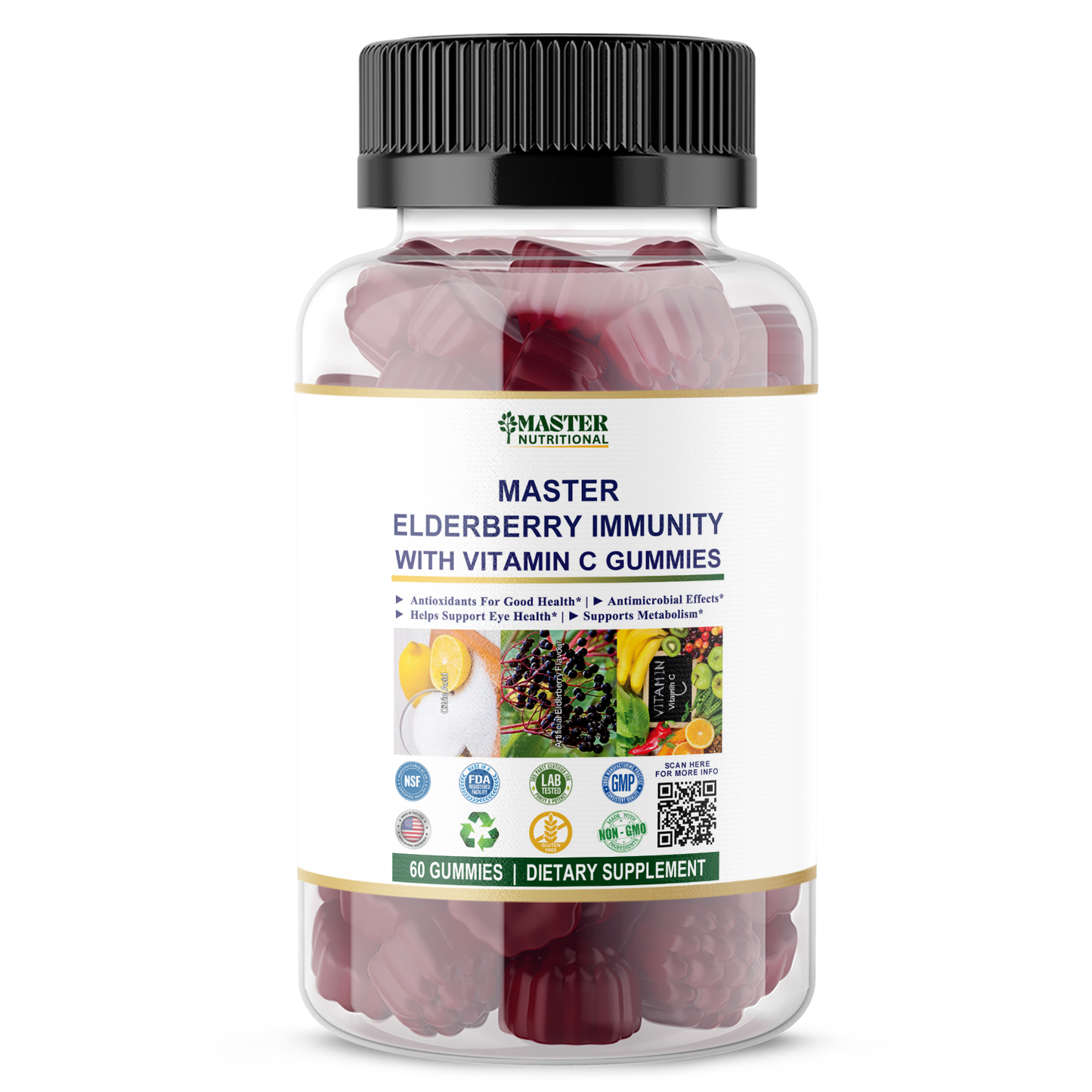 Master Elderberry Immunity W/Vitamin C Gummies