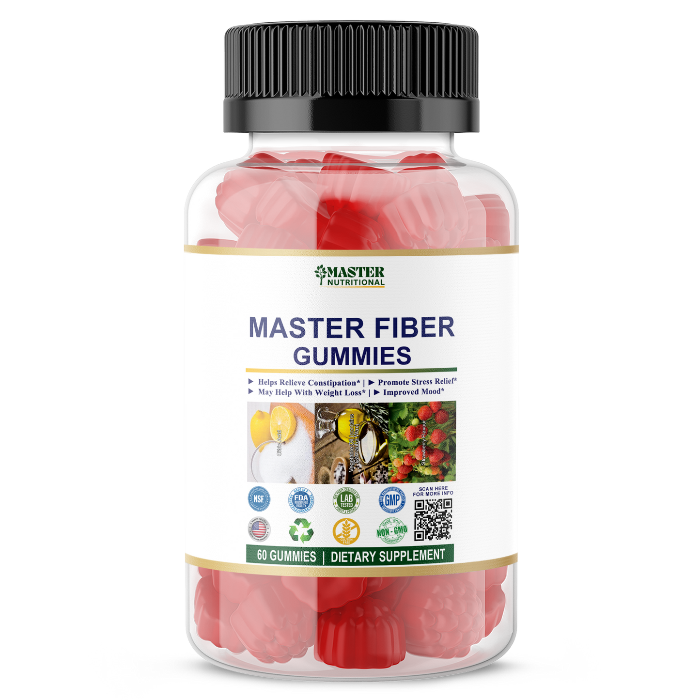 Master Fiber Gummies for Delicious and Effective Support for Gut Relief, Immune, and Blood Sugar Health