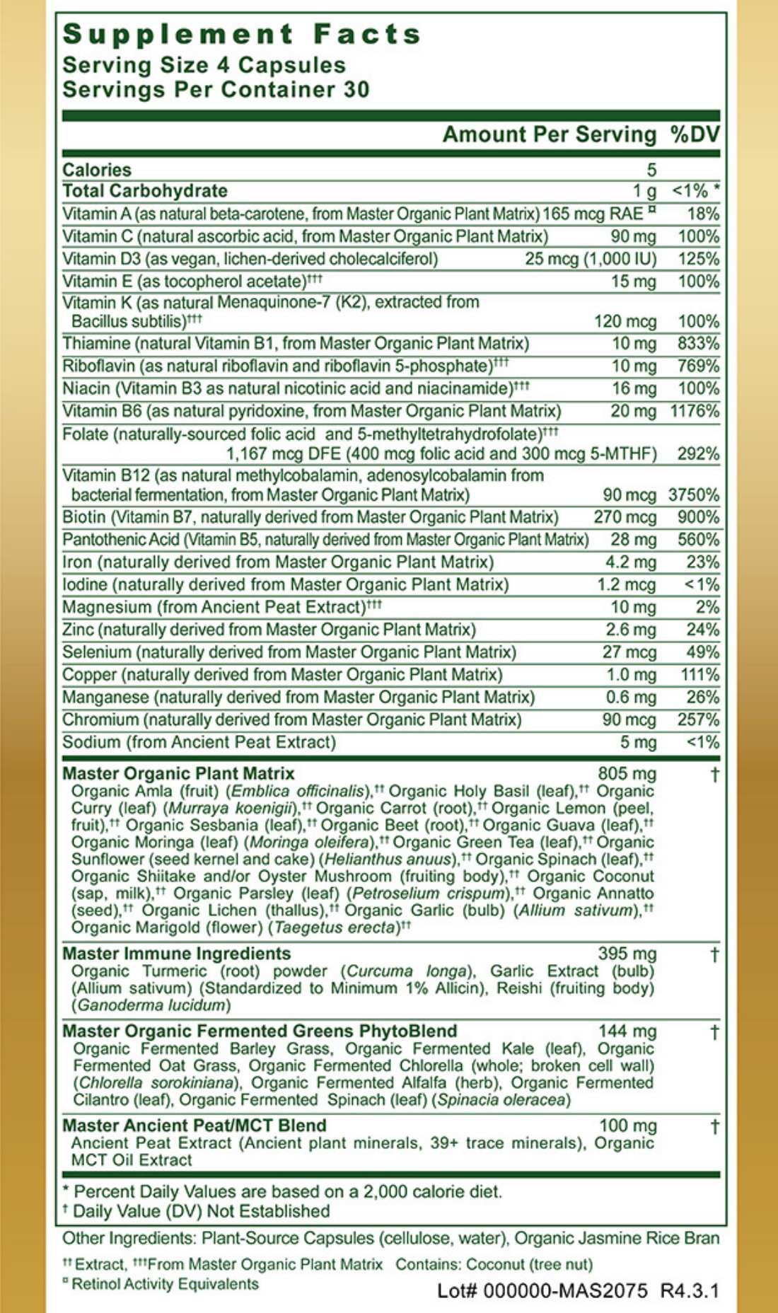Master Nutritional