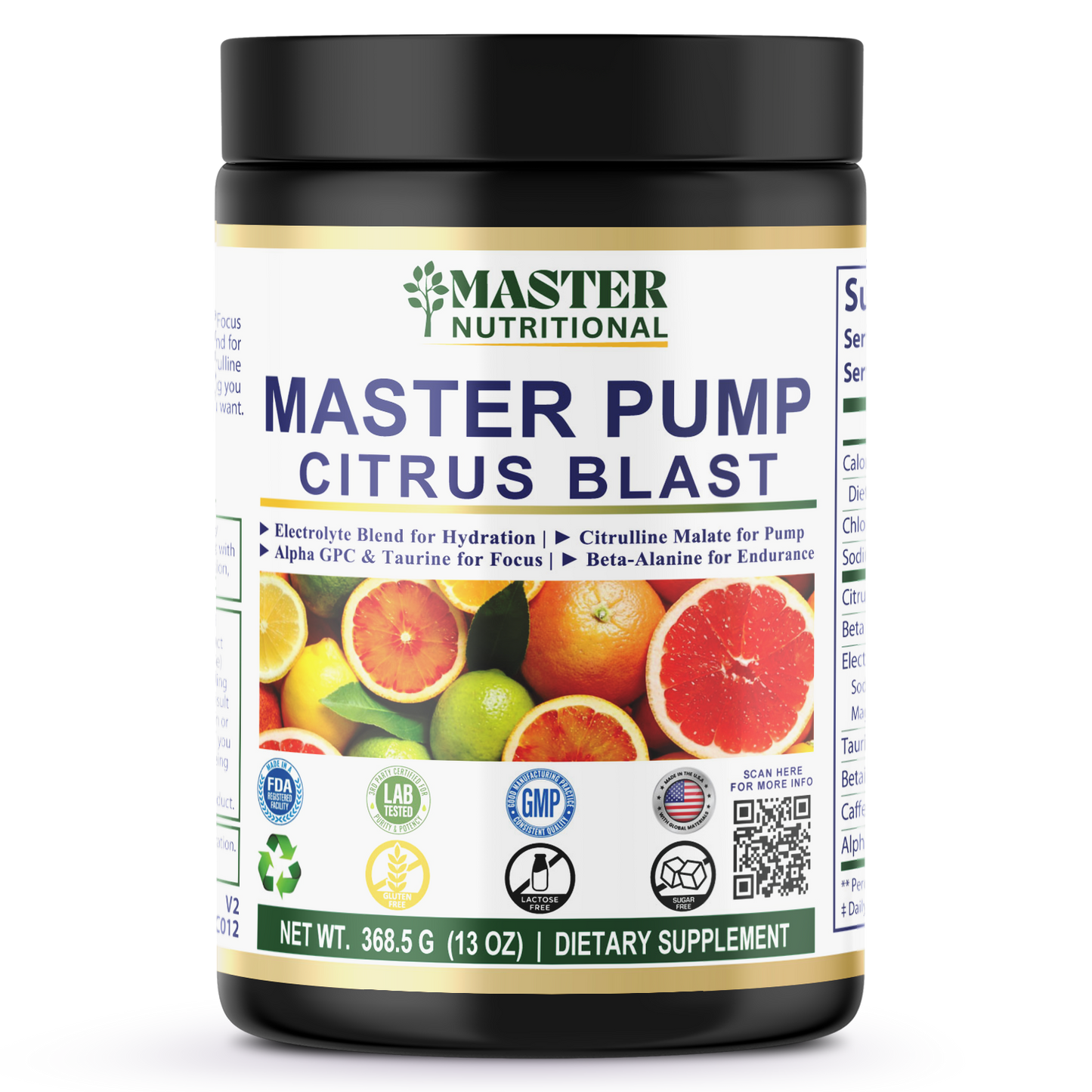 Pump Pre-Workout Citrus Blast 312g w/ Natural Flavor