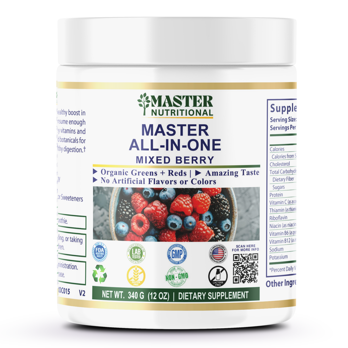 All-In/One Greens & Red SuperFood + Immune 270g Mixed Berry w/Natural Flavor