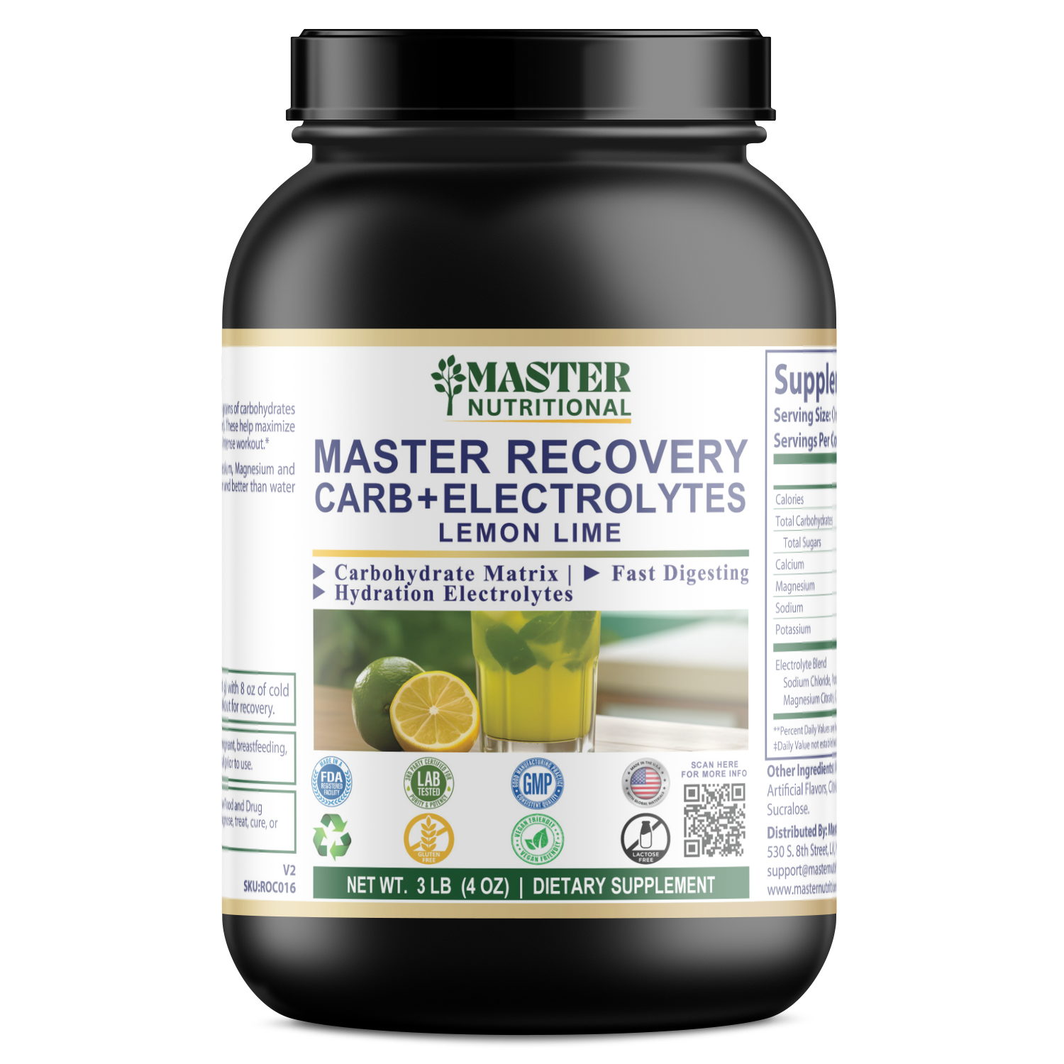 Recovery Carb + Electrolytes: Lemon Lime 1365g
