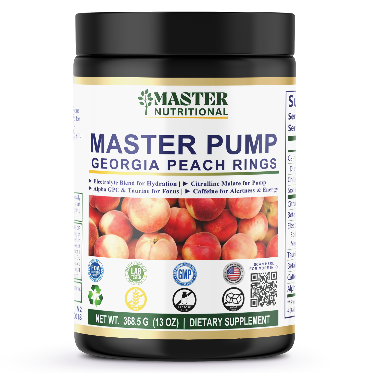 Pump Pre-Workout Georgia Peach Rings 312g