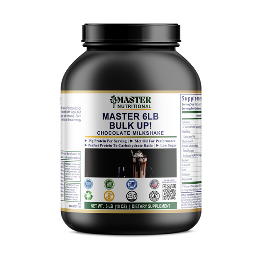 6lb Bulk Up! Mass Gainer Chocolate Milkshake w/Low Sugar