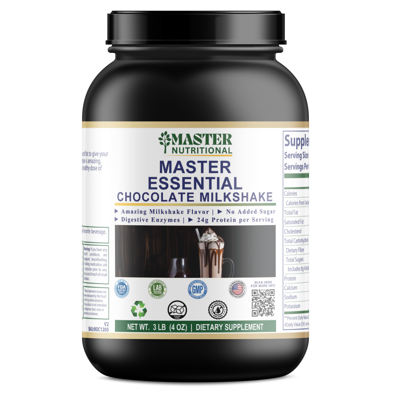 2.9lb Essential Meal Replacement Protein Chocolate Milkshake w/0% Added Sugar