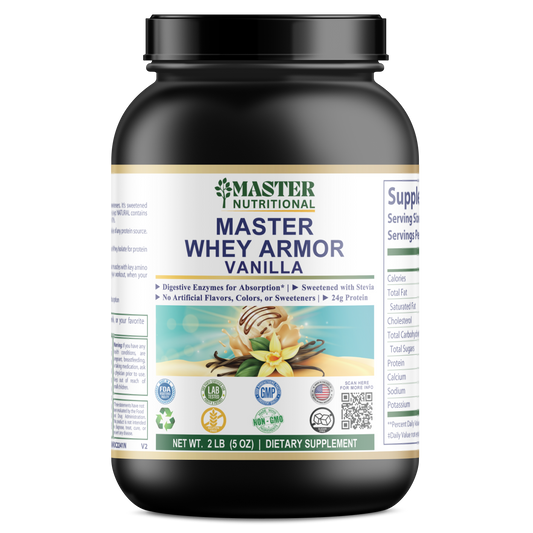 2lb Whey Armor Natural Protein Vanilla w/Stevia & Natural Flavor Non-GMO