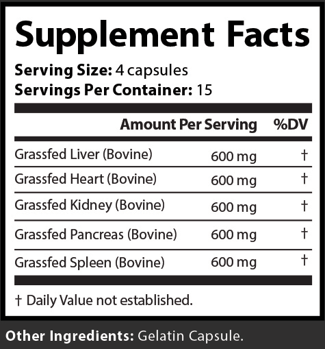 Master Grass Fed Beef Organ Complex: Natural and Effective Approach to Total Body Wellness