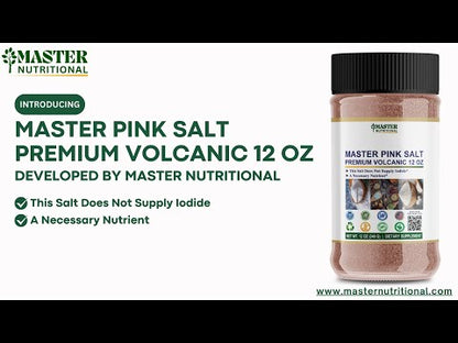 Master Pink Salt Premium Volcanic 12oz - Pure, Potent, Perfect Salt Your Body Need